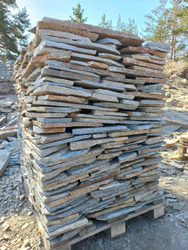 Плитняк златолит серебристый для цоколя, отмостки купить в Омской области