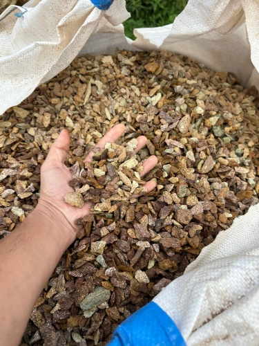 Златолит персиковый декоративная каменная крошка купить в Омской области