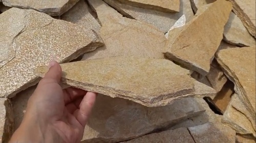 Плитняк златолит жёлтый для фасада 1,5-3 см купить в Омской области