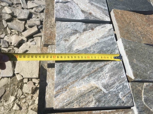 Плитка пилёная златолит Уральский для цоколя, отмостки купить в Омской области